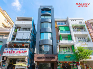 Mặt tiền tòa nhà văn ohongf Dashaus 383 Võ Văn Tần nổi bật với thiết thiết sang trọng