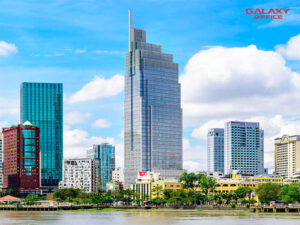 Toàn cảnh tòa nhà Vietcombank Tower - 5 Công Trường Mê Linh, Phường Bến Nghé, Quận 1, biểu tượng của trung tâm TPHCM