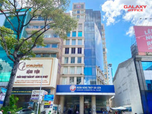 Mặt tiền tòa nhà SCB tọa lạc tại 242 Cống Quỳnh, Phạm Ngũ Lão, Quận 1