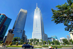Vietcombank Tower tòa nhà văn phòng hạng A nổi bật tại trung tâm Quận 1. Tọa lạc tại Công Trường Mê Linh, phường Bến Nghé – khu vực vàng của TP.HCM