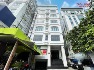 Mặt tiền với thiết kế hiện đại của tòa nhà 20 Phan Đình Giót Phường 2, Quận Tân Bình
