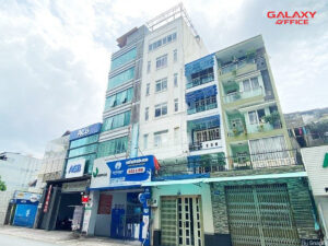 Mặt tiền tòa nhà cho thuê Vi Office Nguyễn Khoái