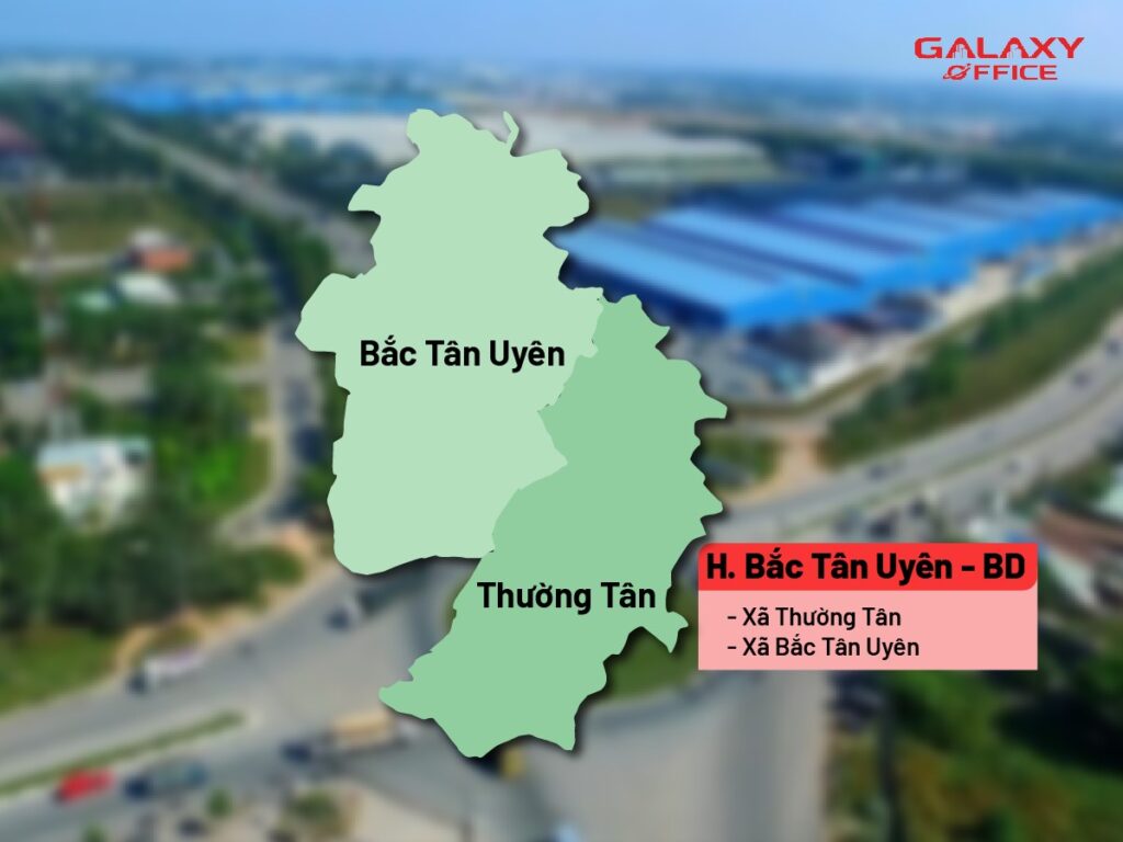 Bản đồ Huyện Bắc Tân Uyên Bình Dương sau sáp nhập 168 phường xã mới của TP.HCM