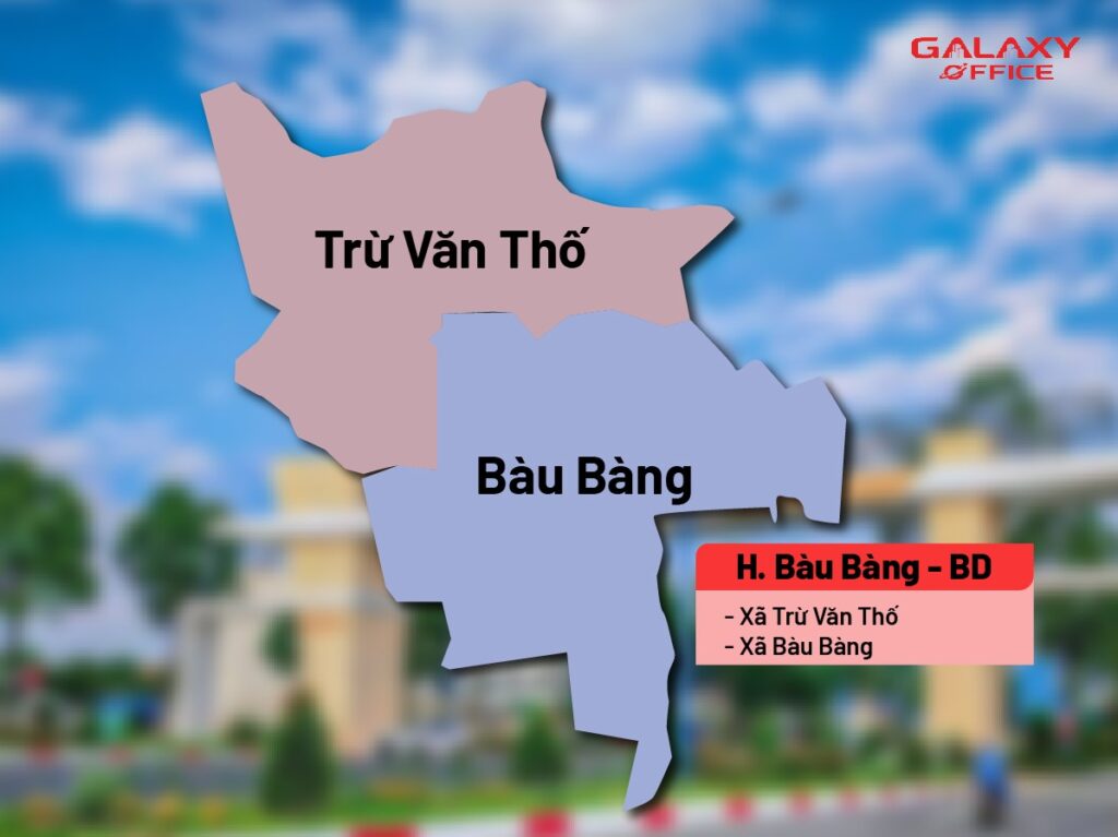 Bản đồ Huyện Bàu Bàng Bình Dương sau sáp nhập 168 phường xã mới của TP.HCM