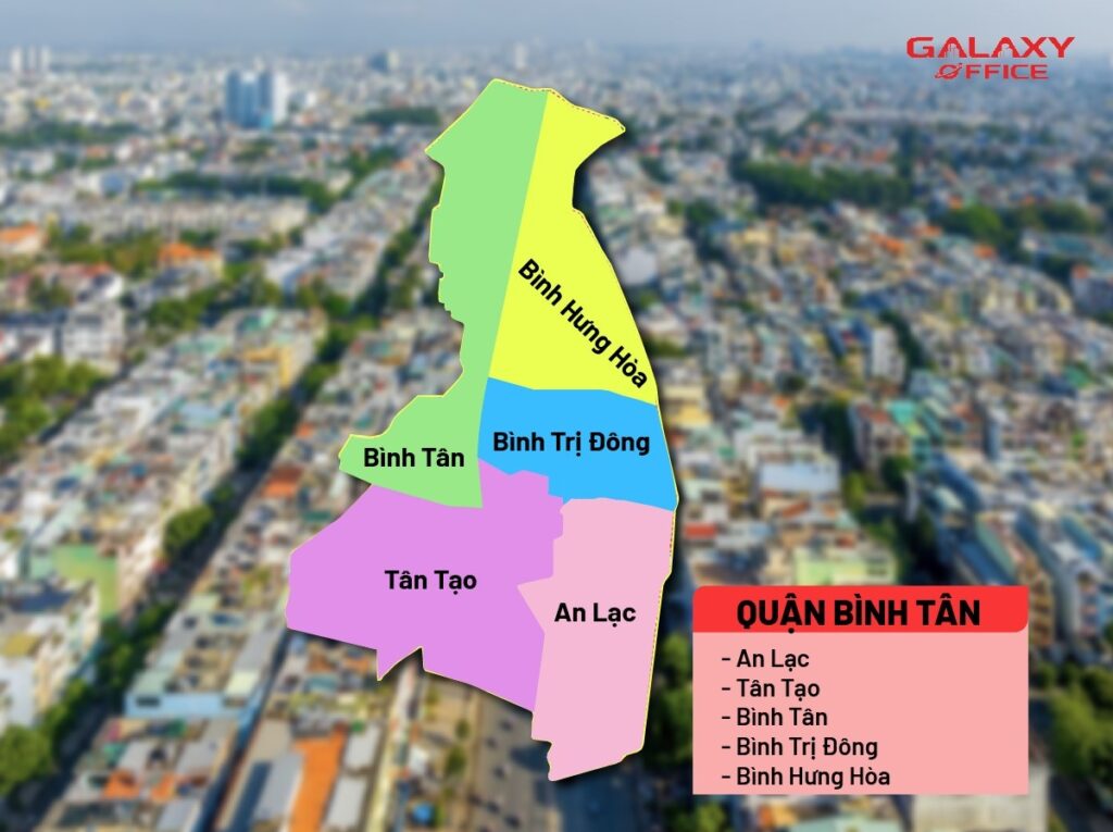 Bản đồ Quận Bình Tân sau sáp nhập 168 phường xã mới của TP.HCM