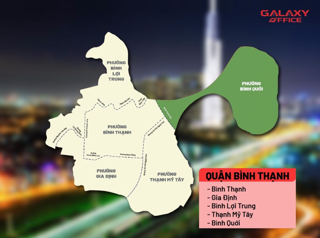 Bản đồ Quận Bình Thạnh sau sáp nhập 168 phường xã mới của TP.HCM