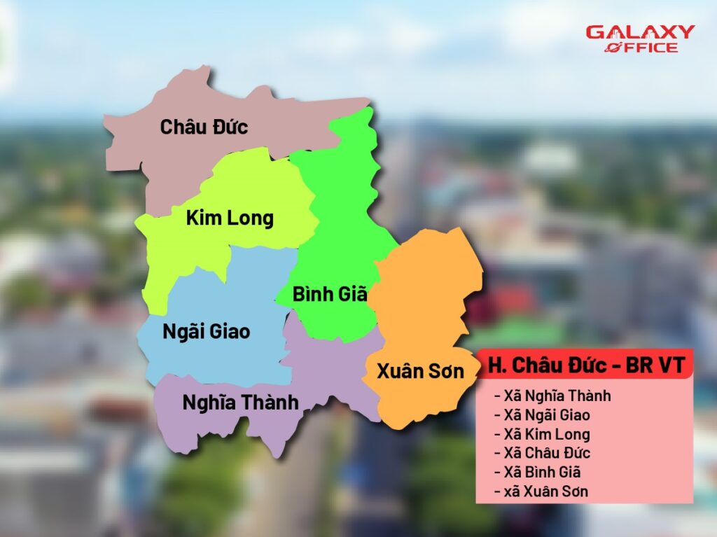 Bản đồ Huyện Châu Đức Bà Rịa Vũng Tàu sau sáp nhập