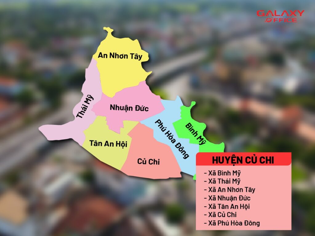 Bản đồ Huyện Củ Chi sau sáp nhập 168 phường xã mới của TP.HCM