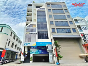 Mặt tiền tòa nhà văn phòng cho thuê EH Land Building với thiết kế hiện đại