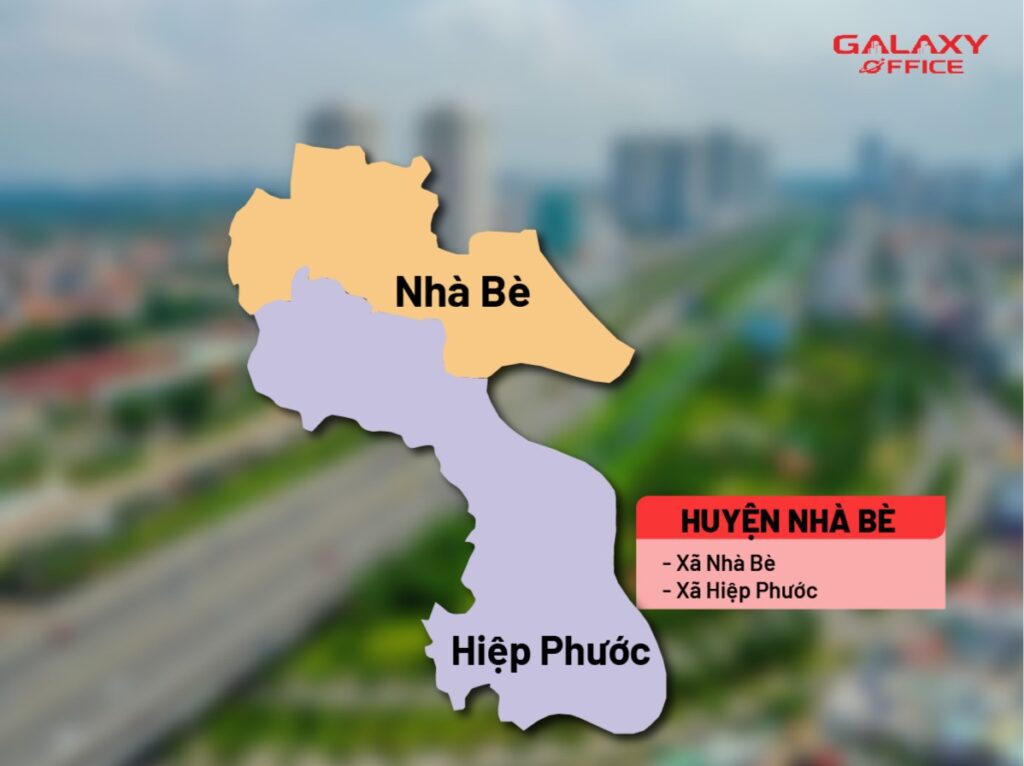 Bản đồ Huyện Nhà Bè sau sáp nhập 