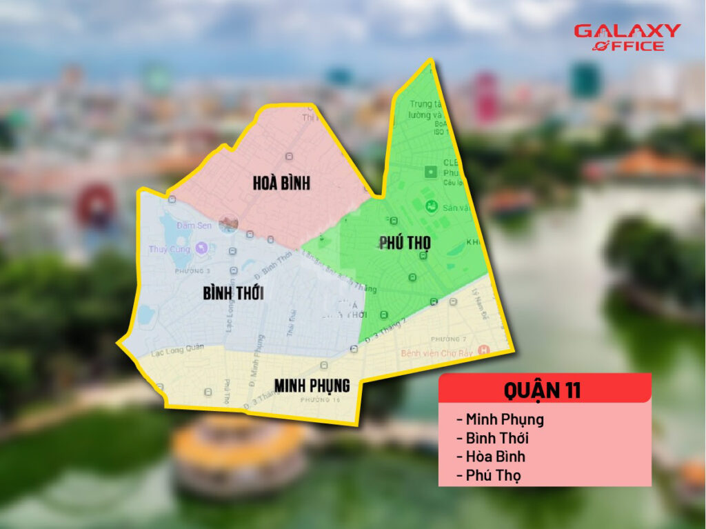 Bản đồ Quận 11 sau sáp nhập 168 phường xã mới của TP.HCM