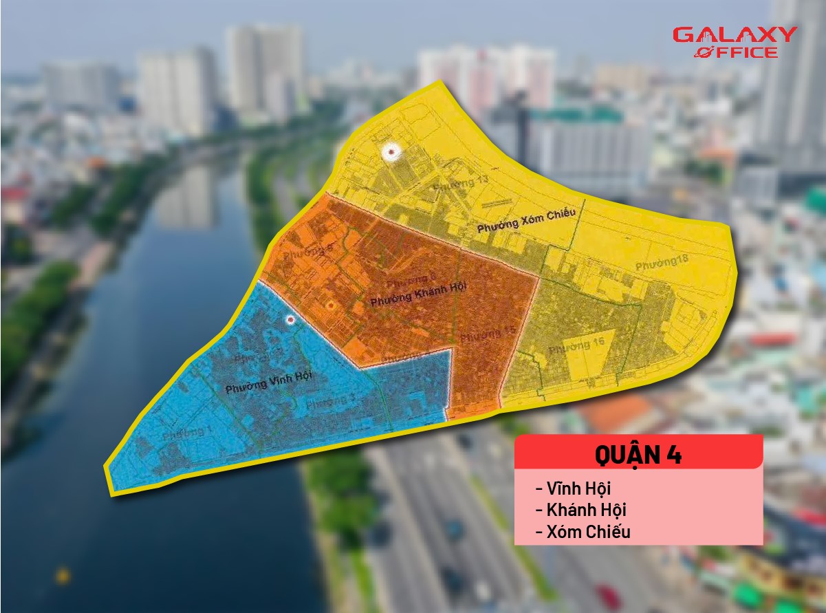 Quận 4 chính thức được sáp nhập và quy hoạch lại thành 3 phường gồm: Khánh Hội, Vĩnh Hội, Xóm Chiếu.