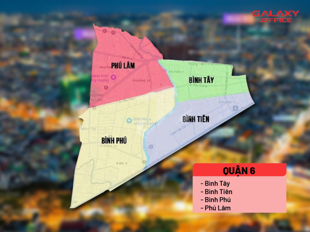 Bản đồ Quận 6 sau sáp nhập 168 phường xã mới của TP.HCM