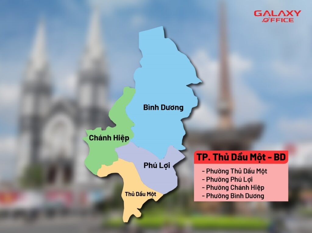 Bản đồ TP. Thủ Dầu Một Bình Dương sau sáp nhập 168 phường xã mới của TP.HCM