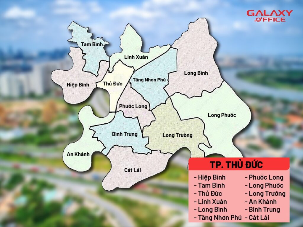 Bản đồ TP. Thủ Đức sau sáp nhập