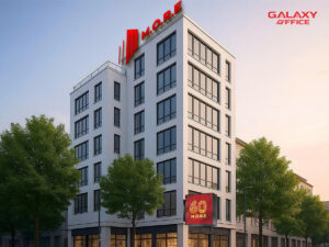 Toàn cảnh tòa nhà 60 Nguyễn Thông với thiết kế hiện đại tọa lạc tại 60 Nguyễn Thông, Phường 9, Quận 3
