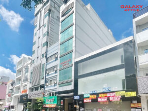 Mặt tiền tòa nhà Hoàn Vũ Office Building 225 Hai Bà Trưng, Phường 6, Quận 3