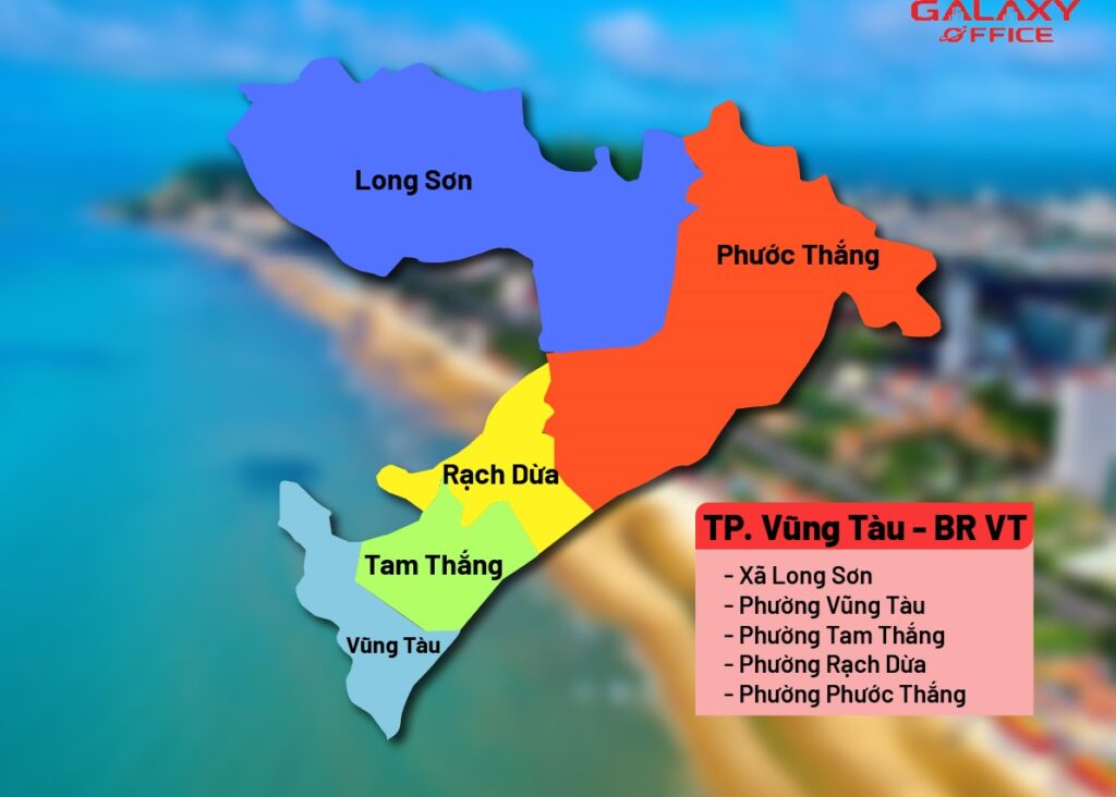 Bản đồ TP. Vũng tàu Bà Rịa Vũng Tàu sau sáp nhập 
