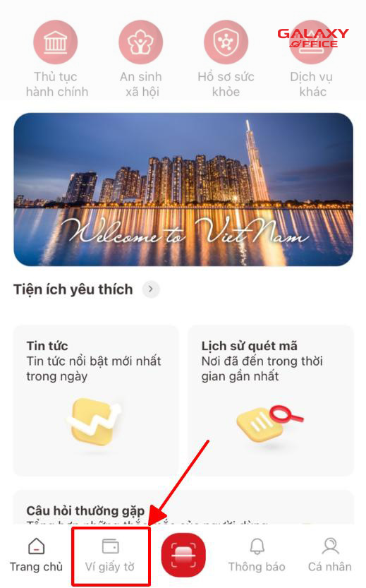 Hướng dẫn truy cập ví giấy tờ để xem địa chỉ VNeID