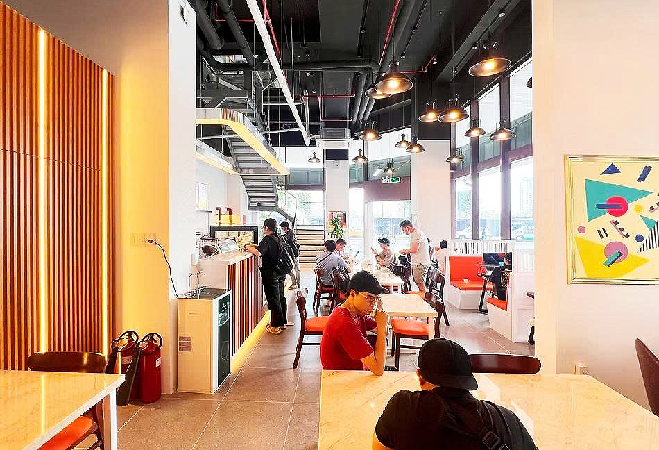 123 coffee, quán cafe thủ thiêm không gian hiện đại rộng rãi