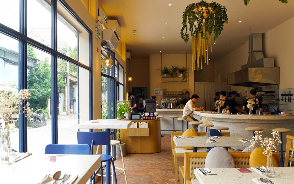Cafe Marcel thủ thiêm, không gian tinh tế sang trọng