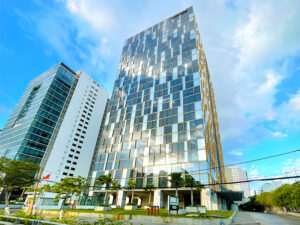 Toàn cảnh tòa nhà văn phòng cho thuê Etown Đoàn Văn Bơ, Quận 4