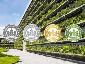 4 chứng nhận xanh LEED GOLD, LEED PLATINUM, LEED Silver, LEED CERTIFIED
