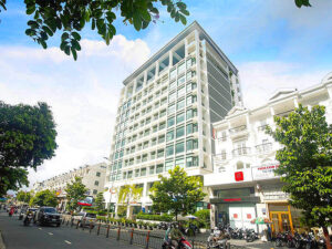 Toàn cảnh tòa nhà văn phòng cho thuê Cityland Gò Vấp, tọa lạc tại 168 Phan Văn Trị, Phường An Nhơn