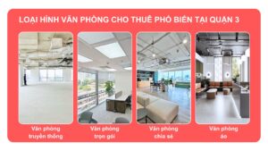 4 loại hình văn phòng cho thuê phổ biến tại Quận 3