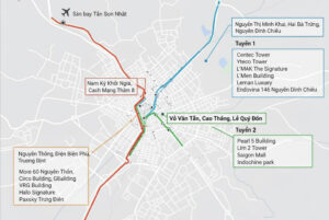 Bản đồ chi tiết các tuyến đường và tòa nhà văn phòng tại Quận 3