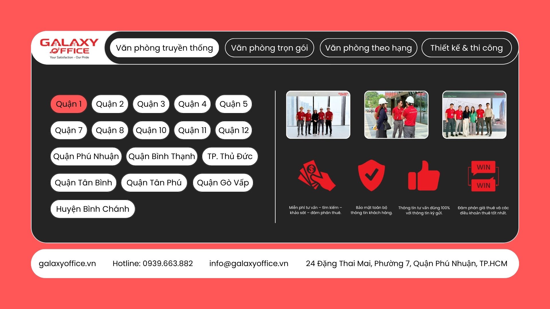Galaxy office chuyên tư vấn và cho thuê văn phòng uy tín tại TPHCM