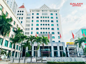 Toàn cảnh tòa nhà văn phòng cho thuê Scetpa Building tọa lạc tại 19A Cộng Hòa, Phường Bảy Hiền, Phường 12, Quận Tân Bình