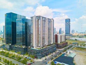 Toàn cảnh The Crest Office văn phòng cho thuê nổi bật với thiết kế và vị trí tại khu đô thị Thủ Thiêm sầm uất nhất TPHCM