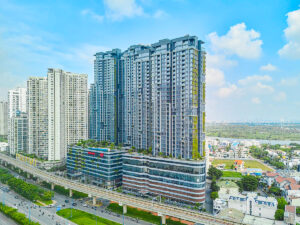 Toàn cảnh tòa nhà cho thuê Lumiere Riverside TP Thủ Đức