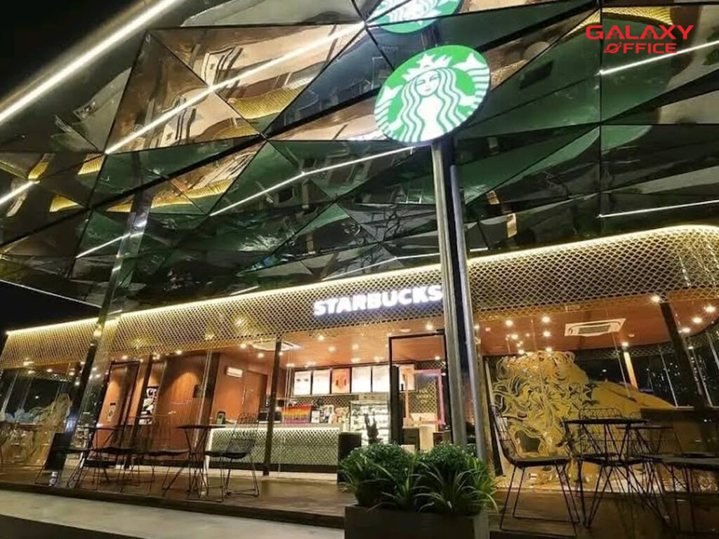 Starbucks The Waterfront Saigon quán cà phê nằm ngay nhà ga Metro Ba Son