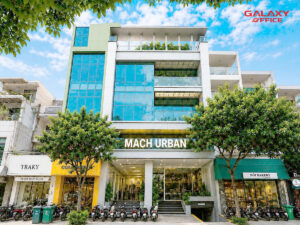 Mặt tiền tòa nhà Mach Urban (APT) số 115-117 Võ Oanh, Phường Thạnh Mỹ Tây, TPHCM